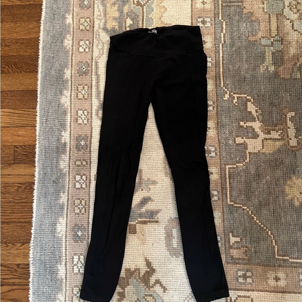 Athleta Girl Mesh “Stash Your Treasures Tight” - full length - size L/12 - black